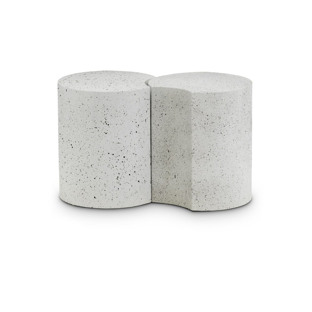 Dimple White End Table. Picture 1