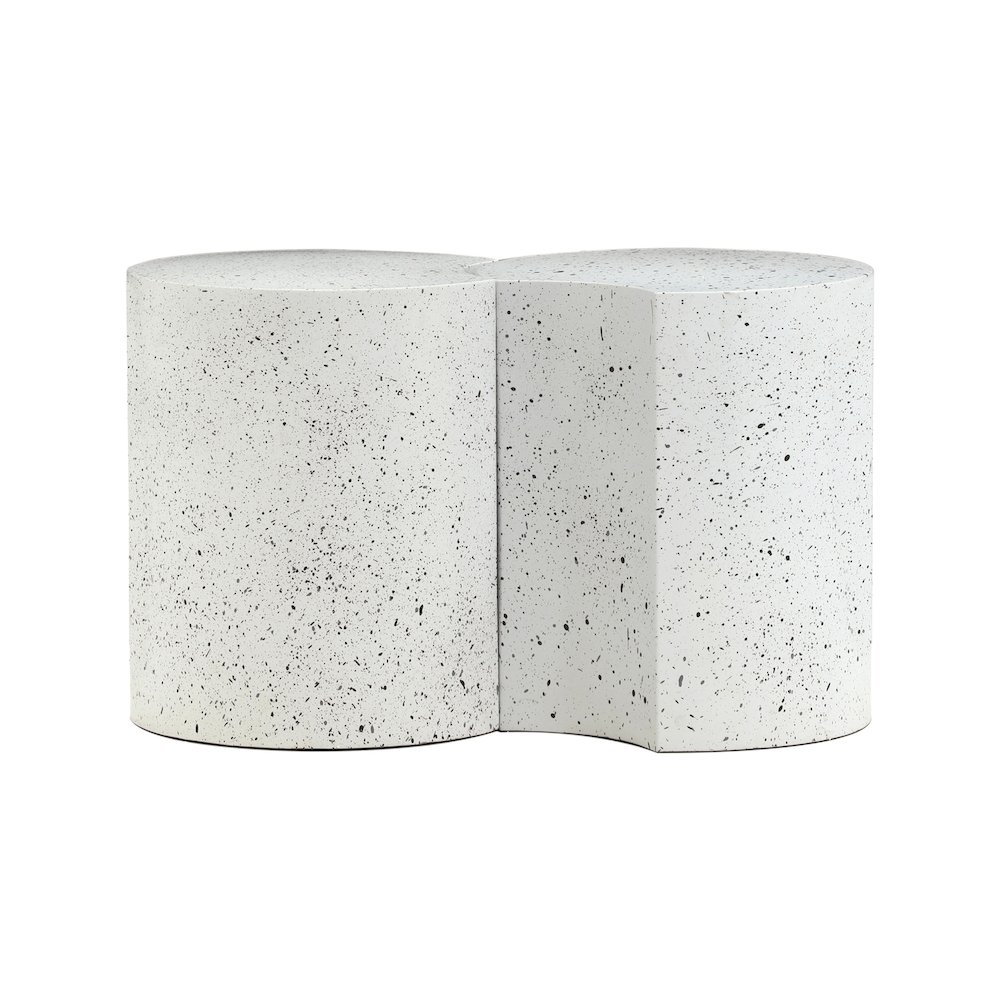 Dimple White End Table. Picture 2