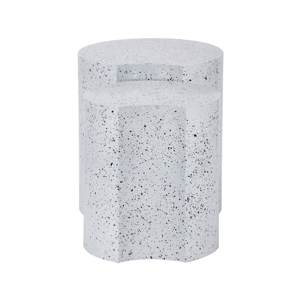Dimple White End Table. Picture 2
