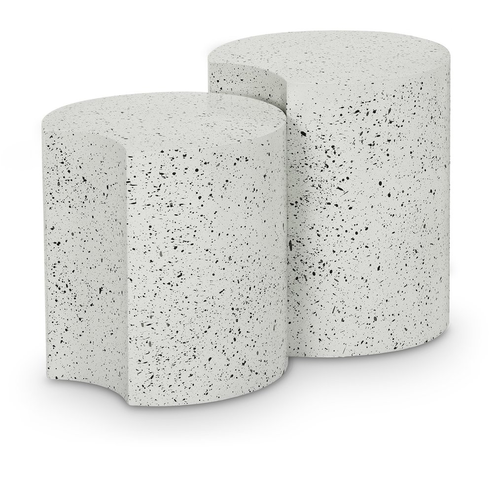 Dimple White End Table. Picture 1