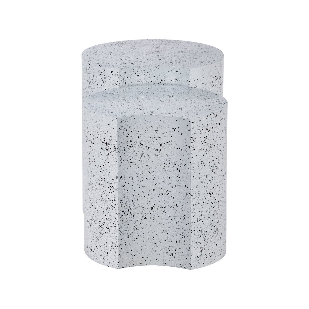 Dimple White End Table. Picture 2