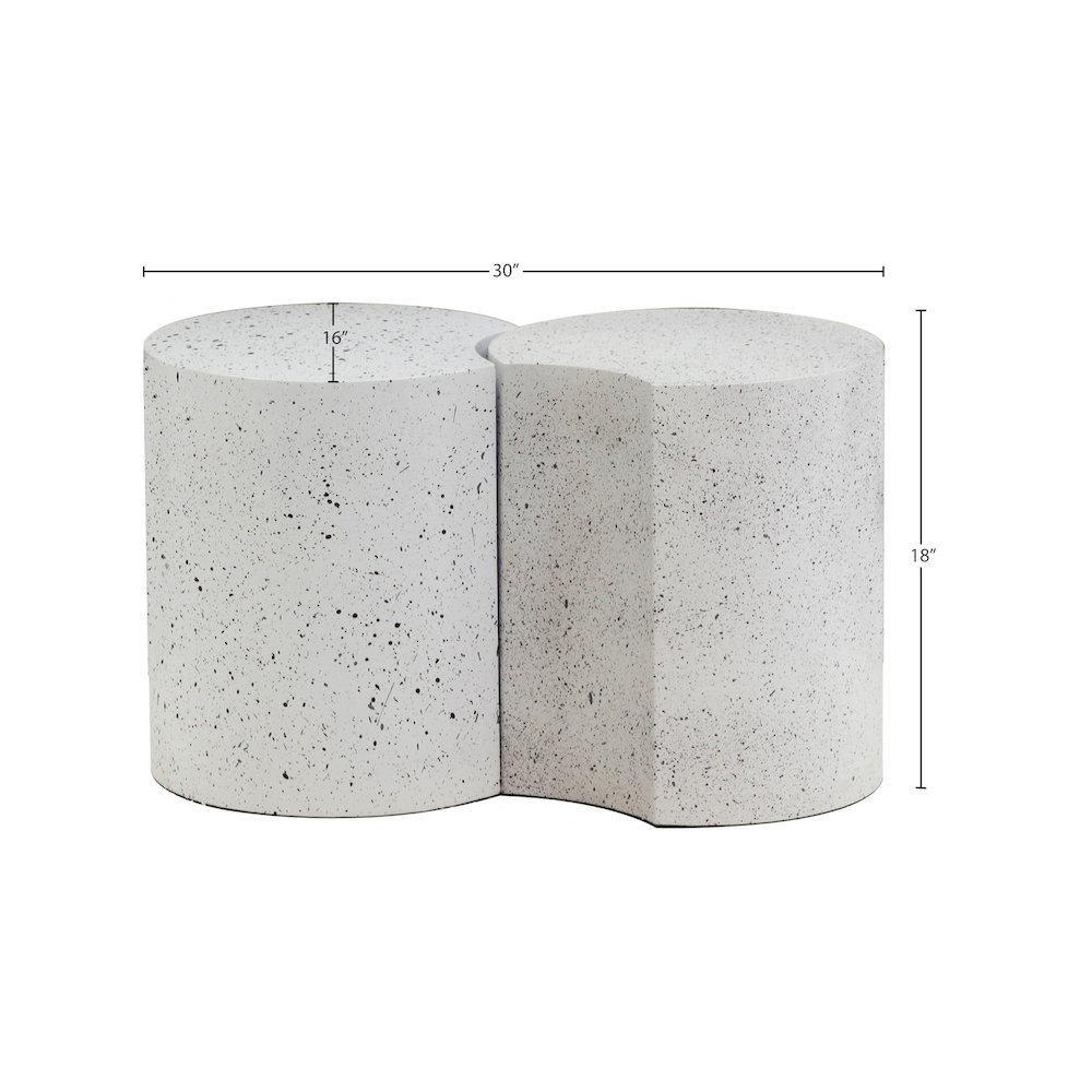 Dimple White End Table. Picture 4