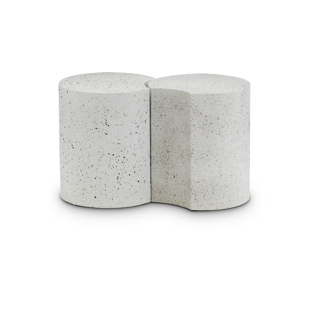 Dimple White End Table. Picture 1