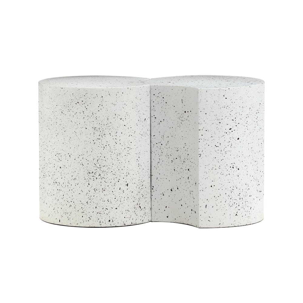 Dimple White End Table. Picture 2