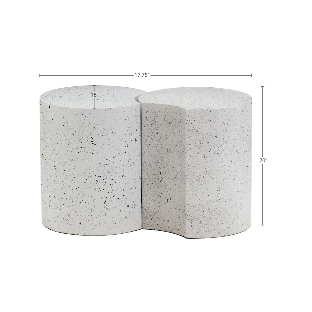 Dimple White End Table. Picture 4