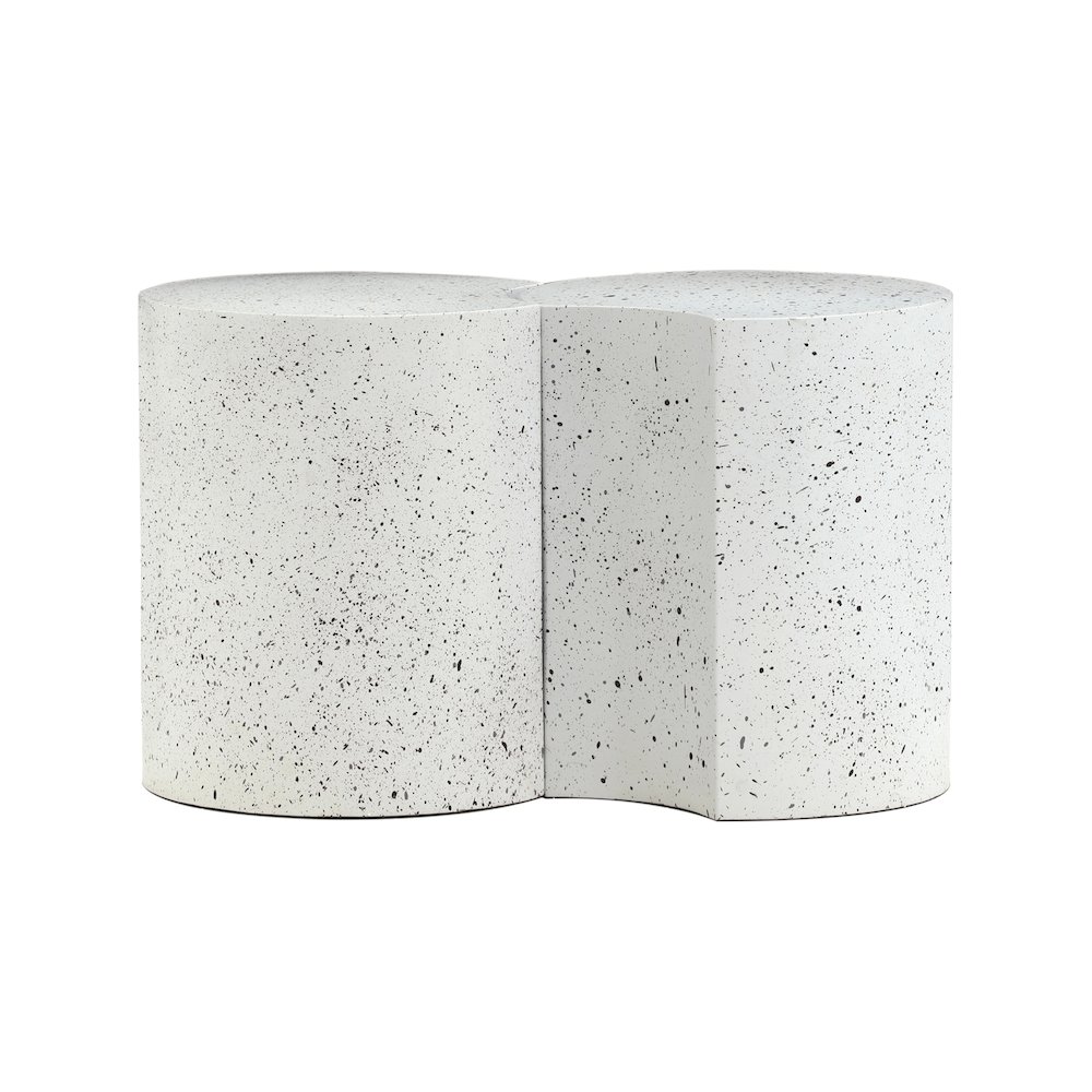 Dimple White End Table. Picture 2