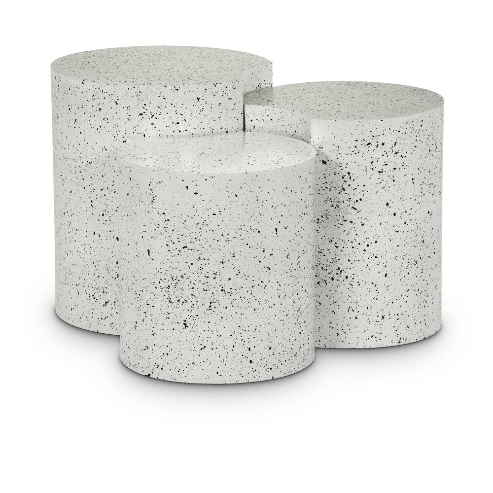 Dimple White End Table. Picture 1