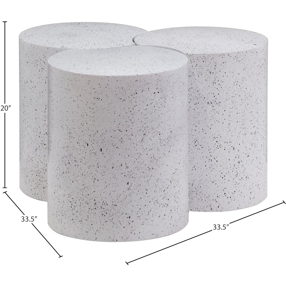 Dimple White Coffee Table. Picture 4