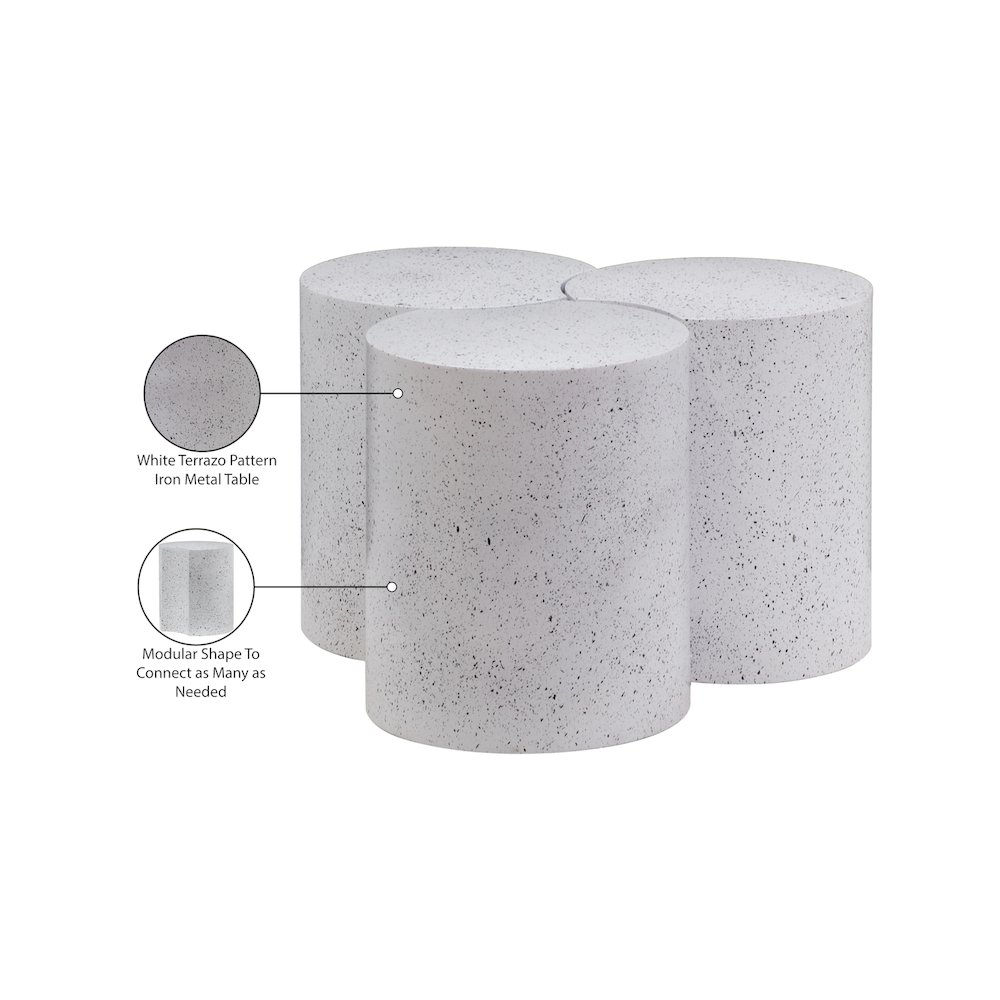 Dimple White Coffee Table. Picture 5