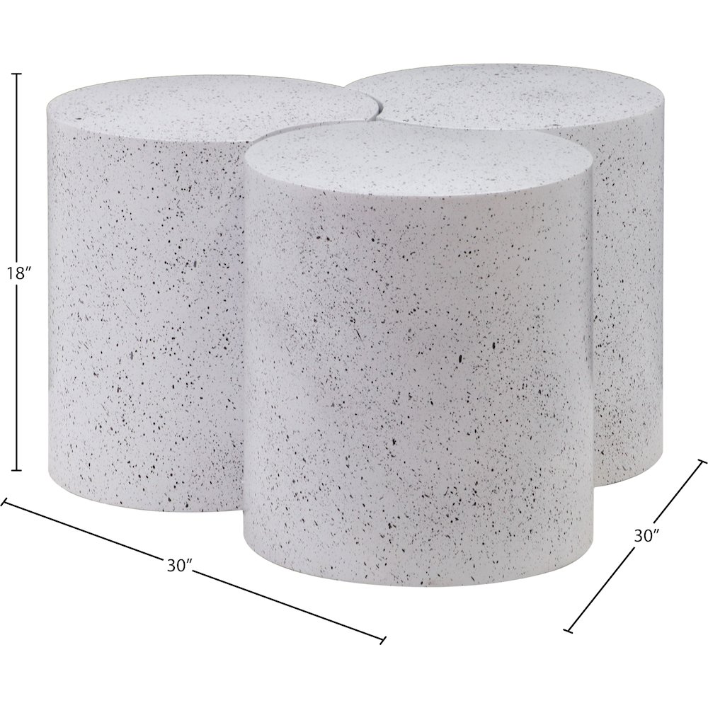 Dimple White Coffee Table. Picture 4