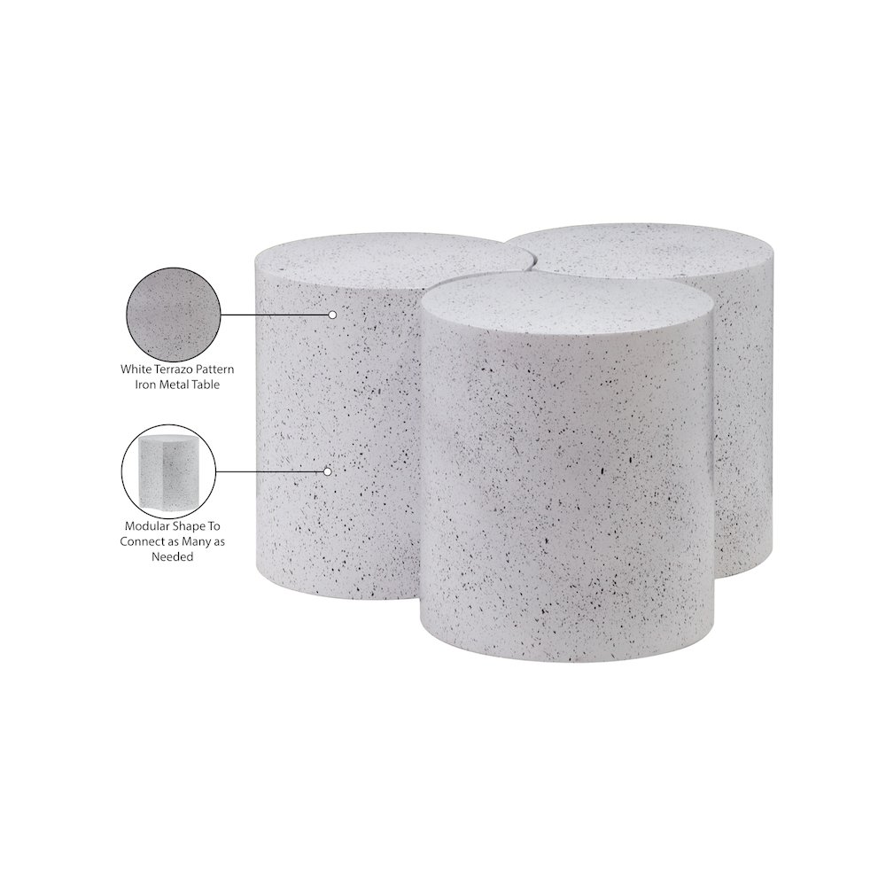 Dimple White Coffee Table. Picture 5