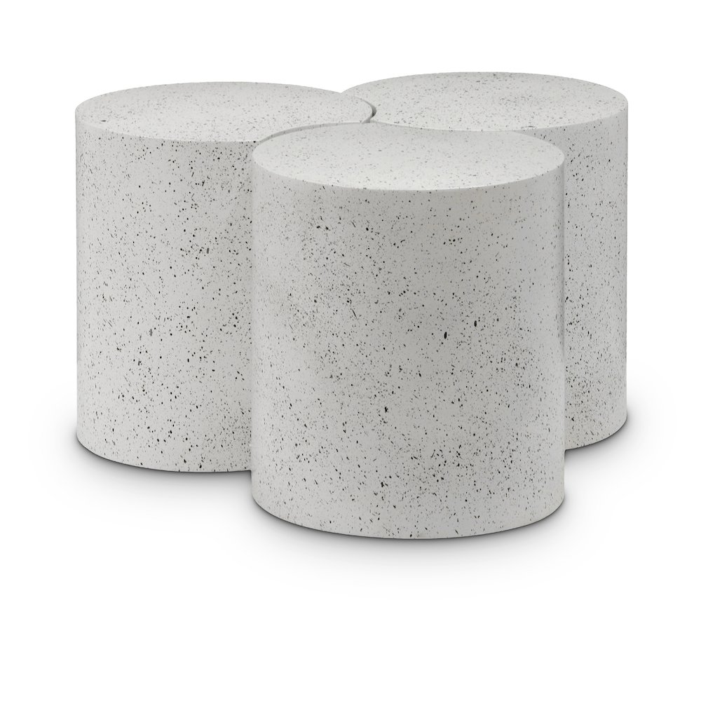 Dimple White Coffee Table. Picture 1