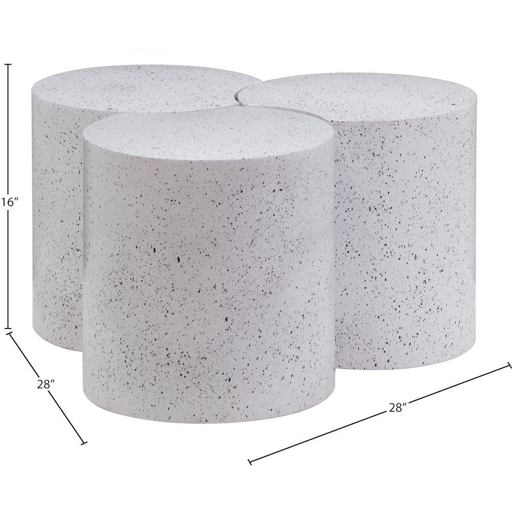 Dimple White Coffee Table. Picture 4