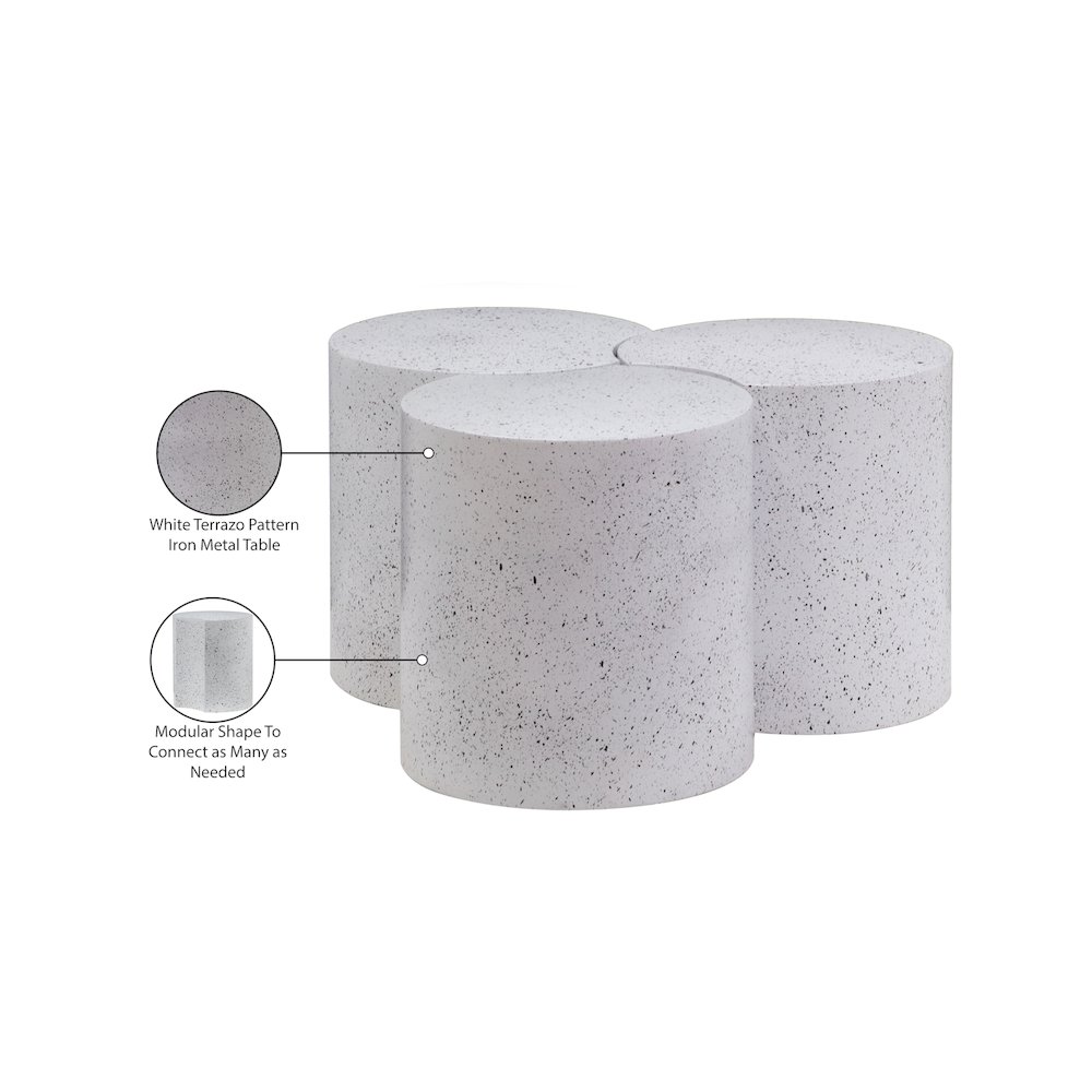 Dimple White Coffee Table. Picture 5