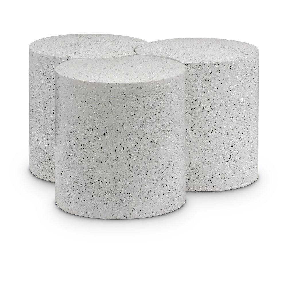 Dimple White Coffee Table. Picture 1