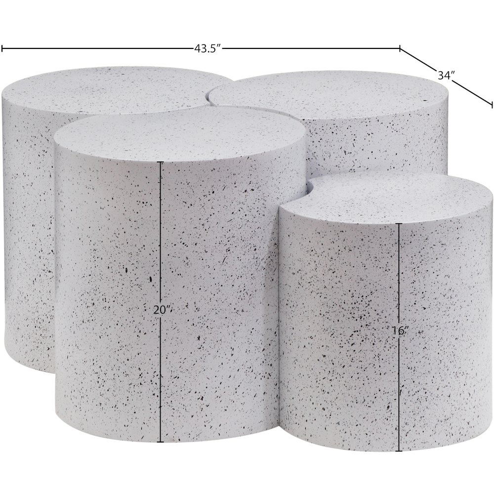 Dimple White Coffee Table. Picture 4