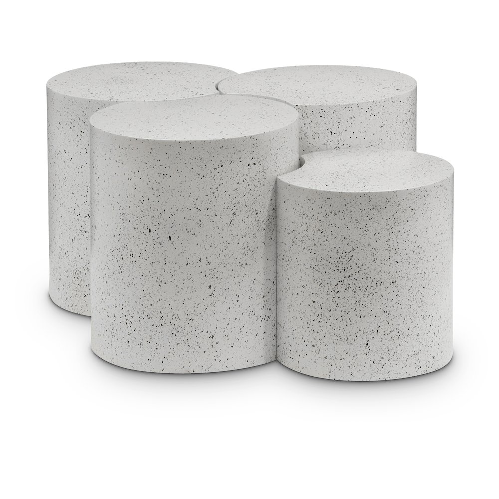 Dimple White Coffee Table. Picture 1