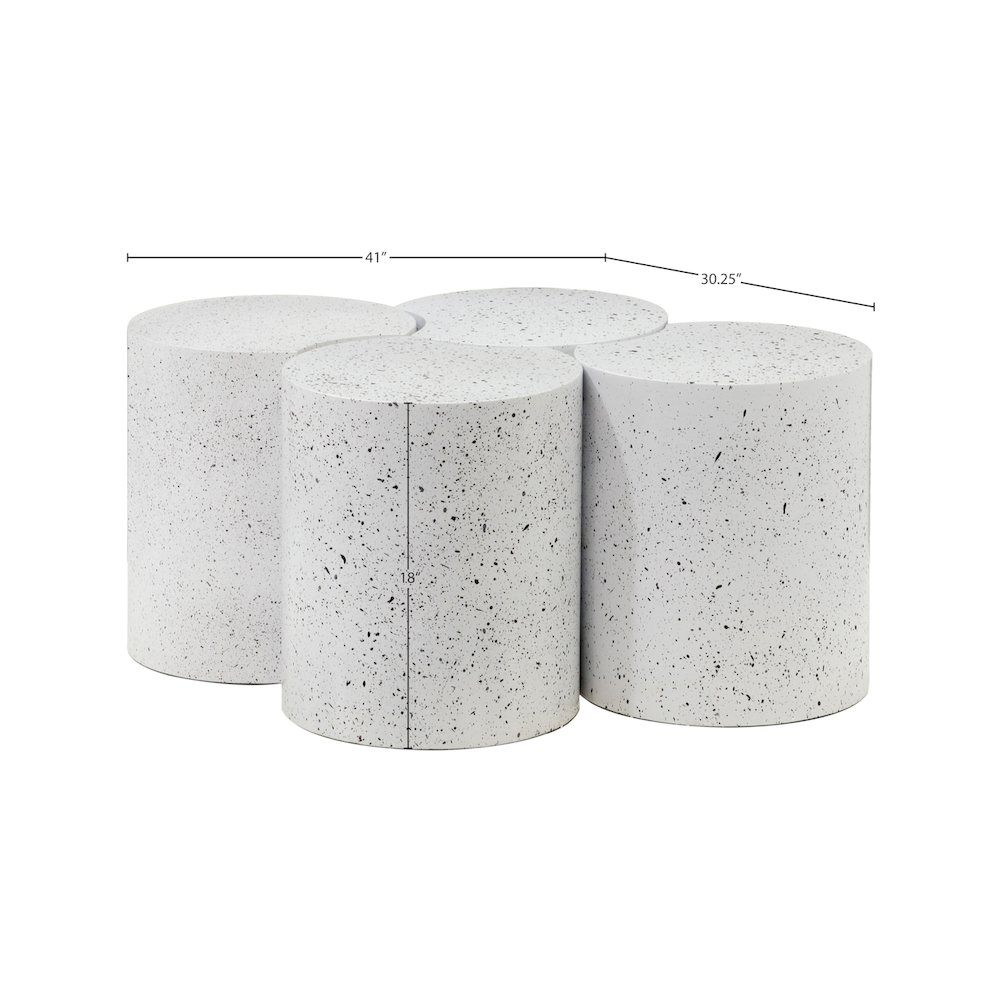 Dimple White Coffee Table. Picture 4