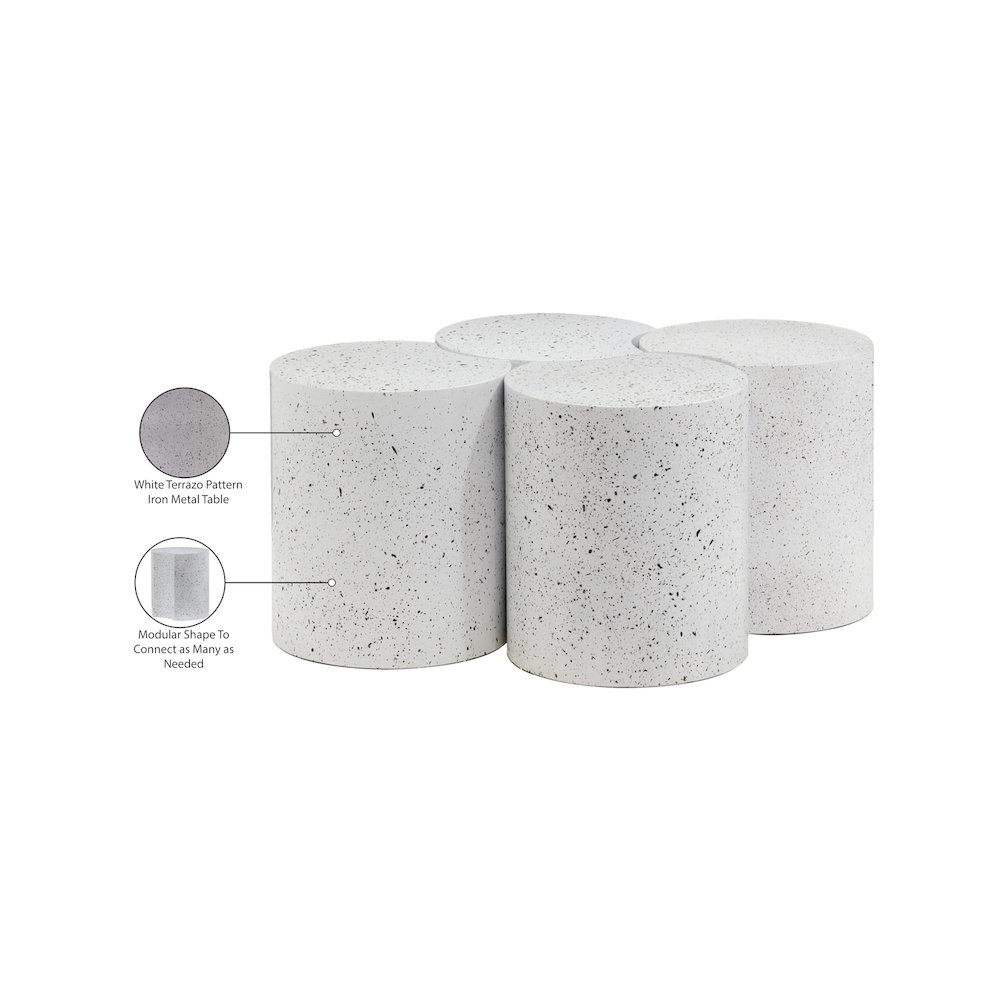 Dimple White Coffee Table. Picture 5