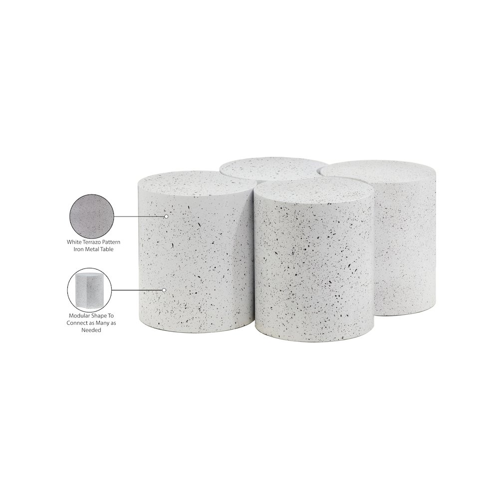 Dimple White Coffee Table. Picture 5