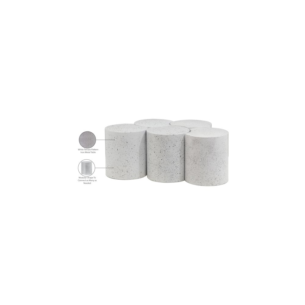 Dimple White Coffee Table. Picture 5