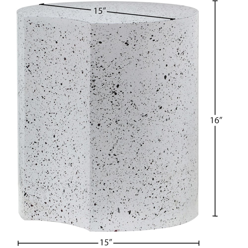 Dimple White End Table. Picture 4