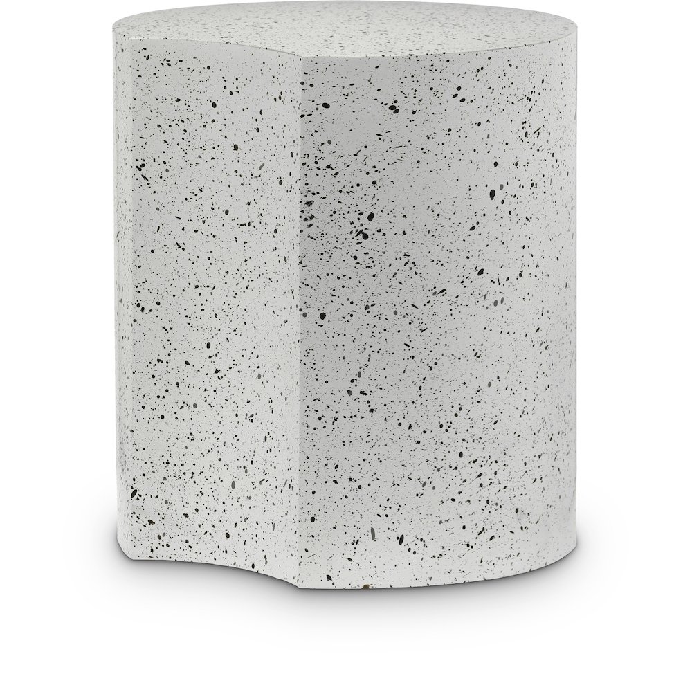 Dimple White End Table. Picture 1