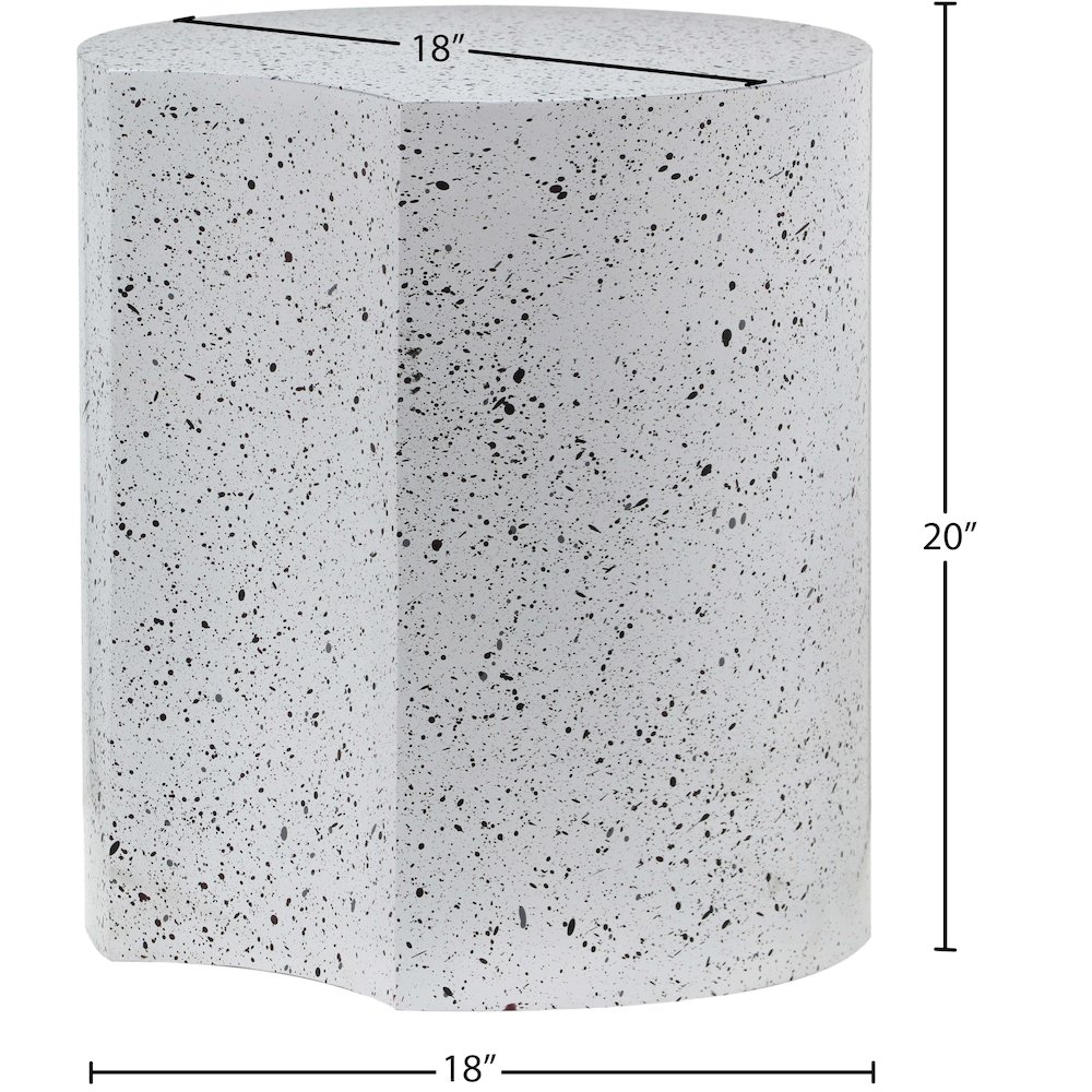 Dimple White End Table. Picture 4