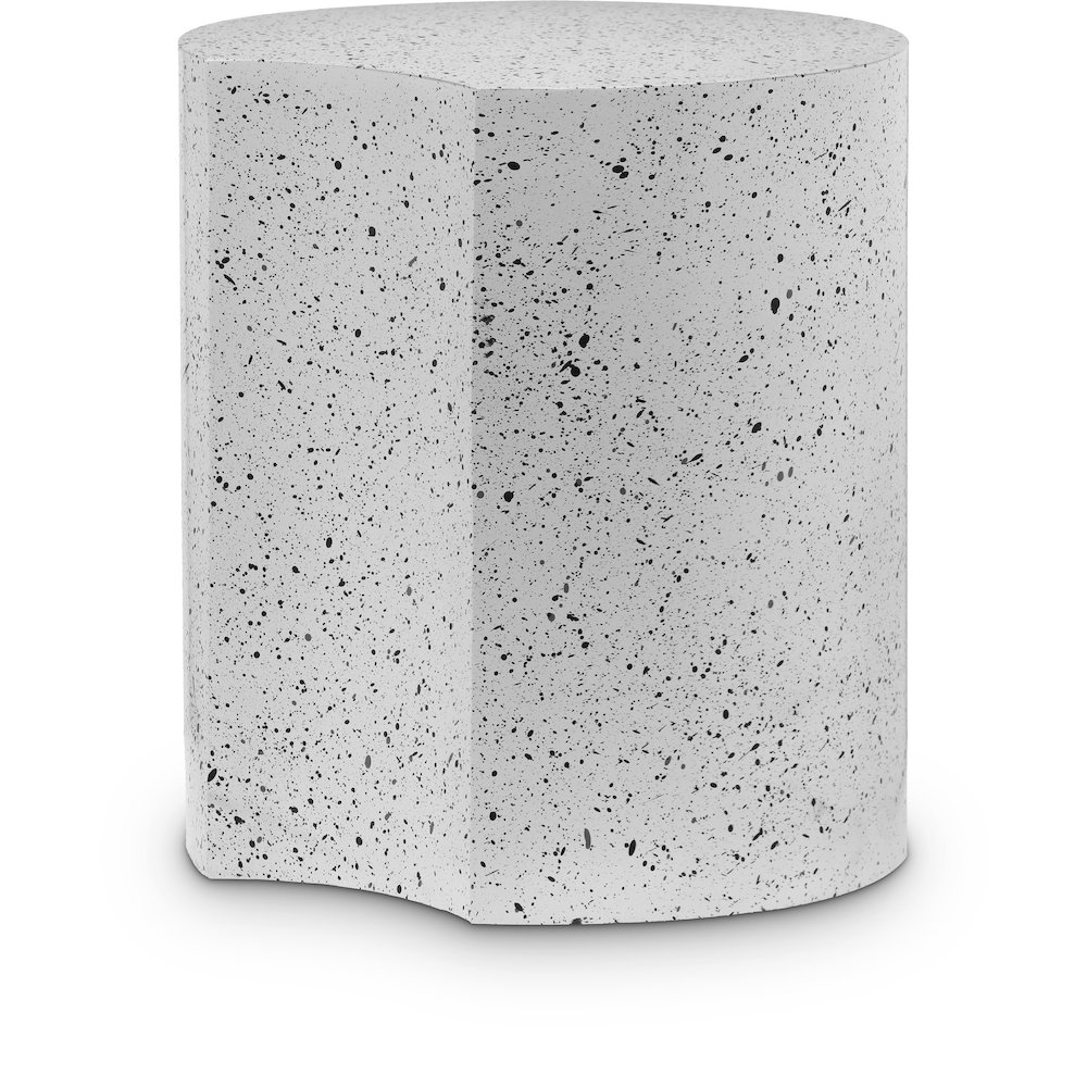 Dimple White End Table. Picture 1