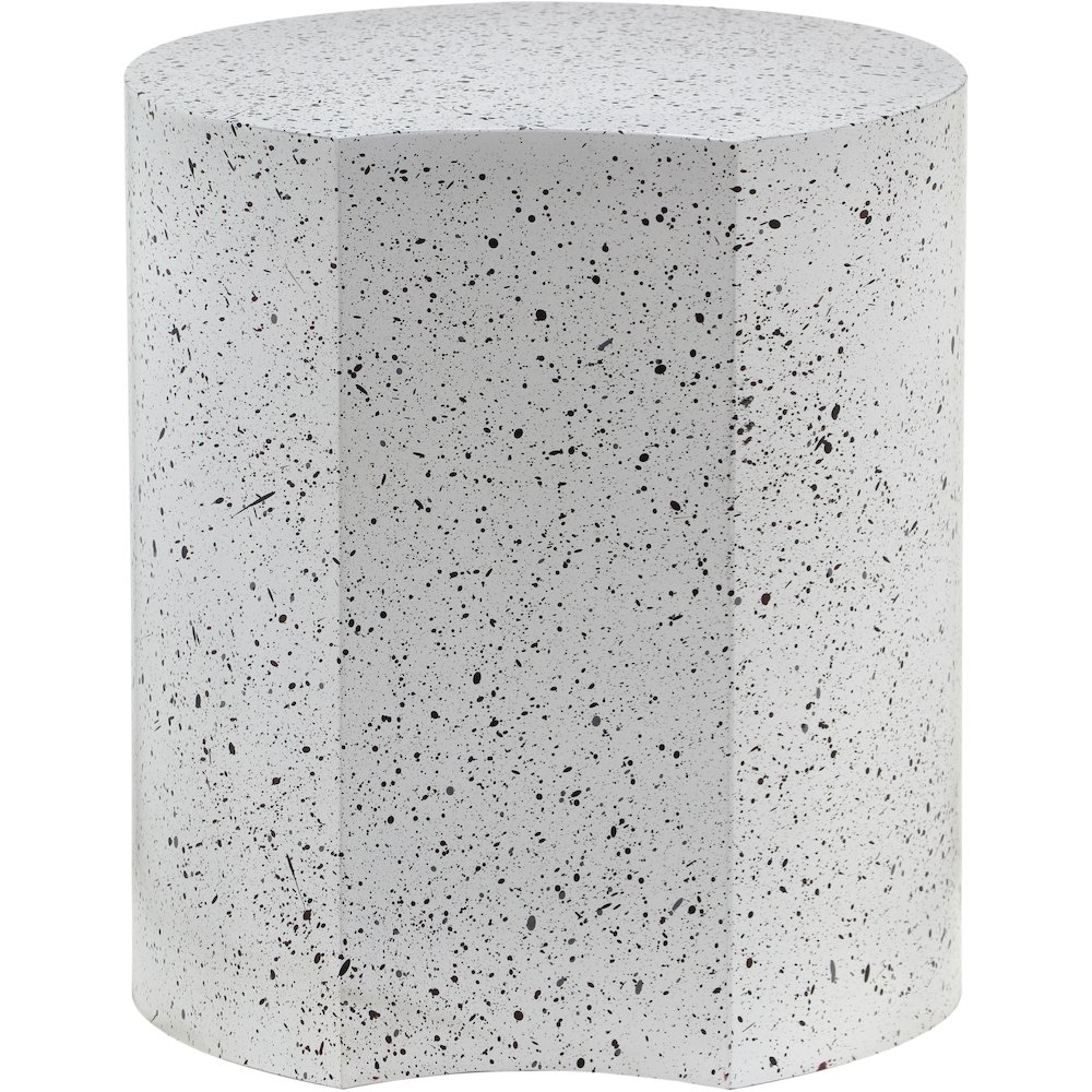 Dimple White End Table. Picture 2