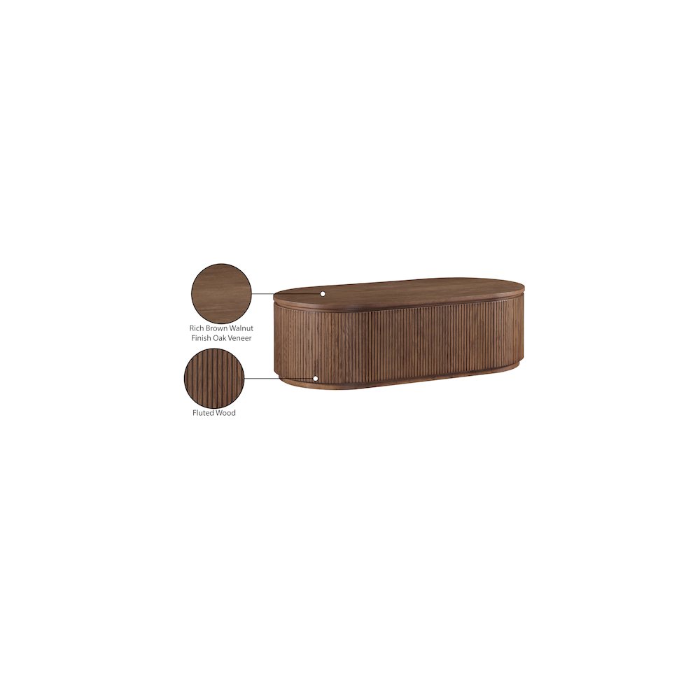 Moana Brown Rubberwood Coffee Table. Picture 9