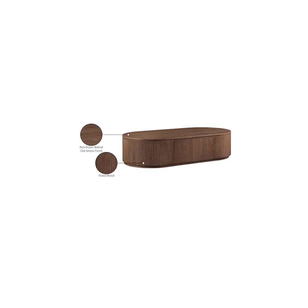 Moana Brown Rubberwood Coffee Table. Picture 8