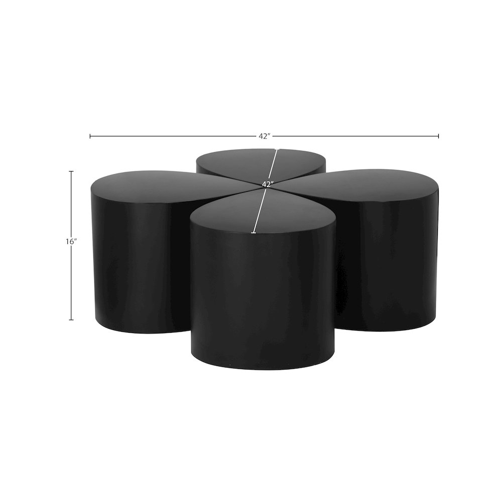 Petal Black Coffee Table. Picture 5
