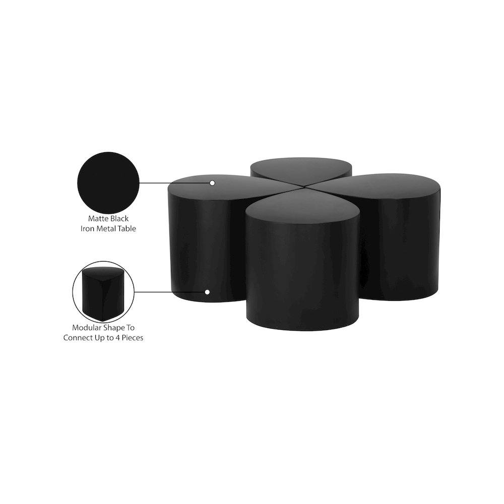 Petal Black Coffee Table. Picture 6