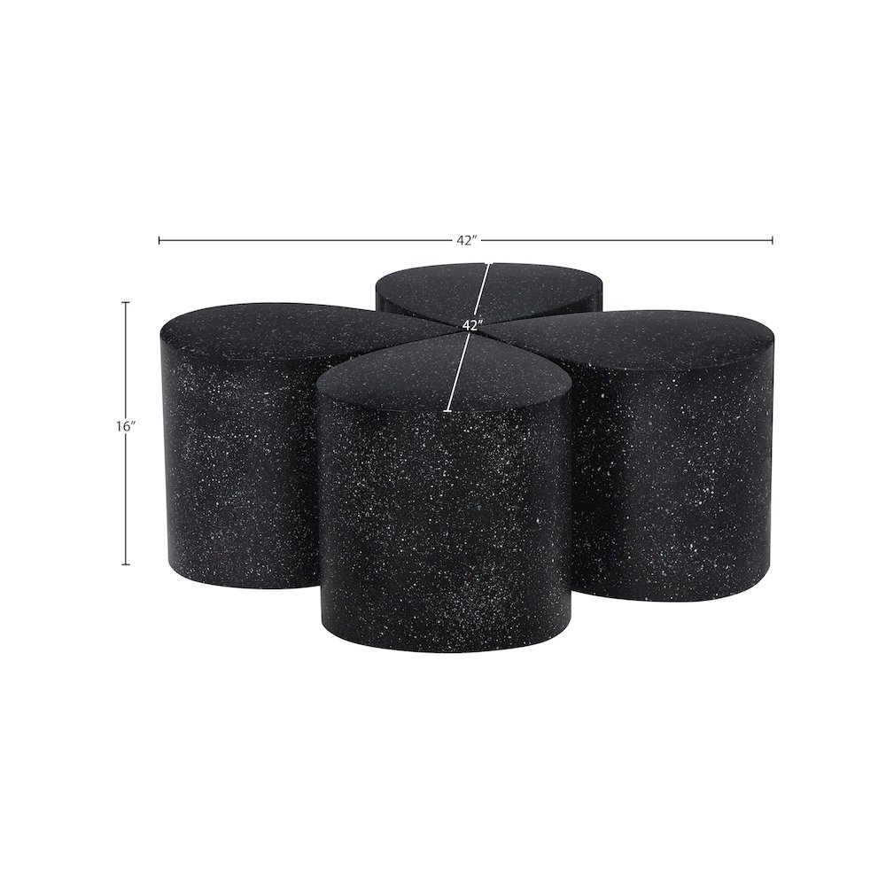 Petal Black Coffee Table. Picture 5