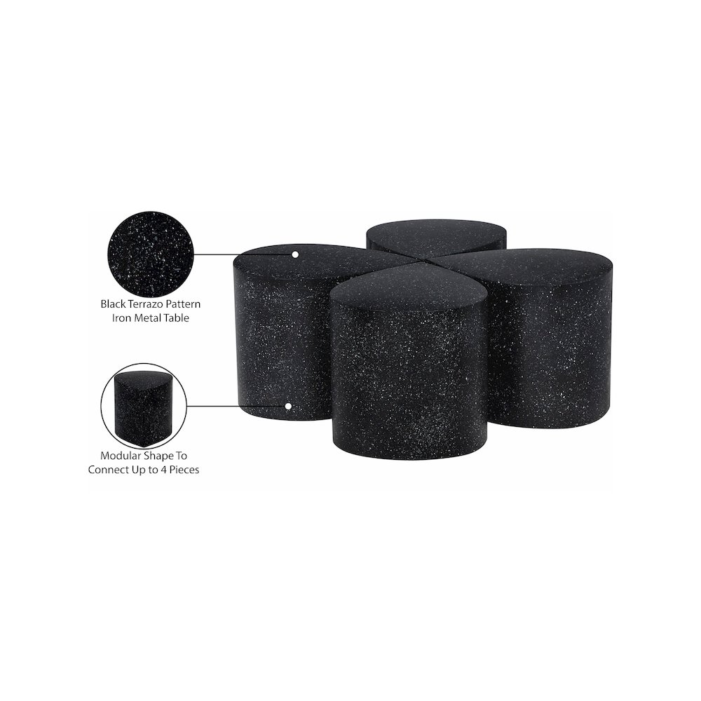 Petal Black Coffee Table. Picture 6