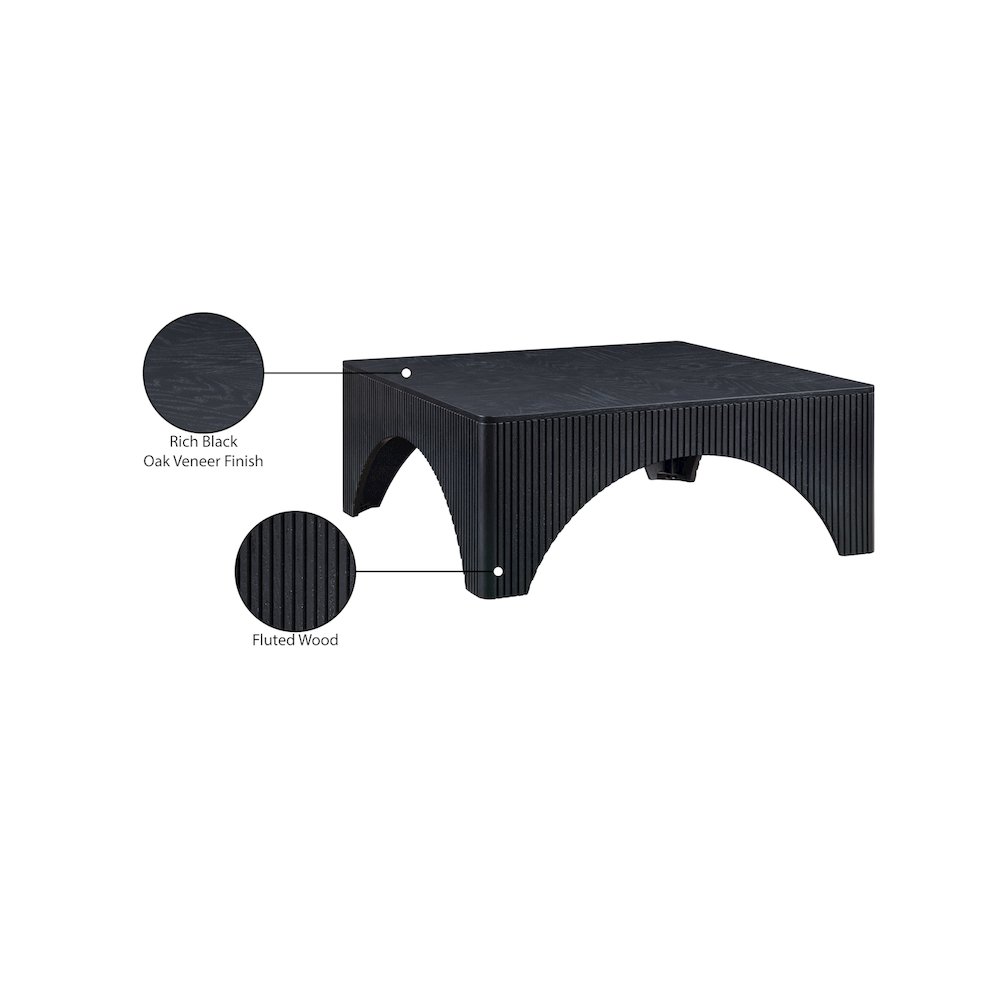 Eloise Black Oak Veneer Coffee Table. Picture 6