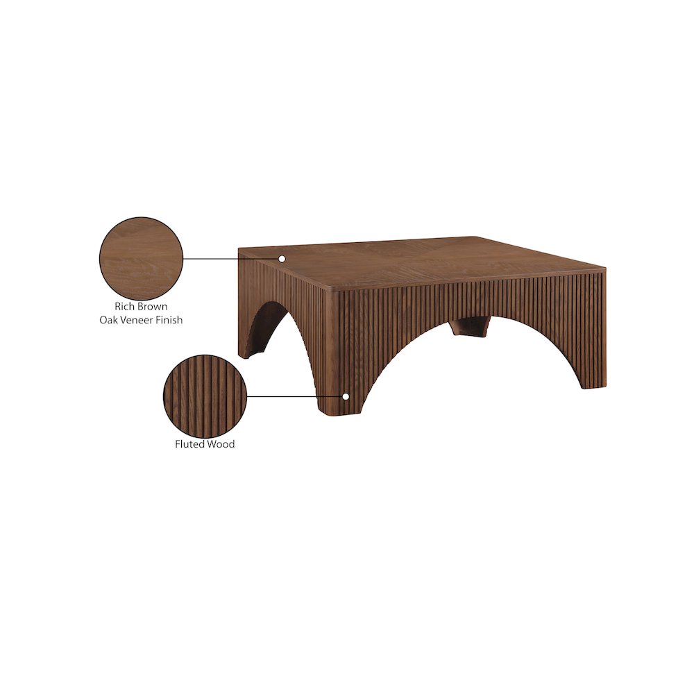 Eloise Brown Oak Veneer Coffee Table. Picture 6