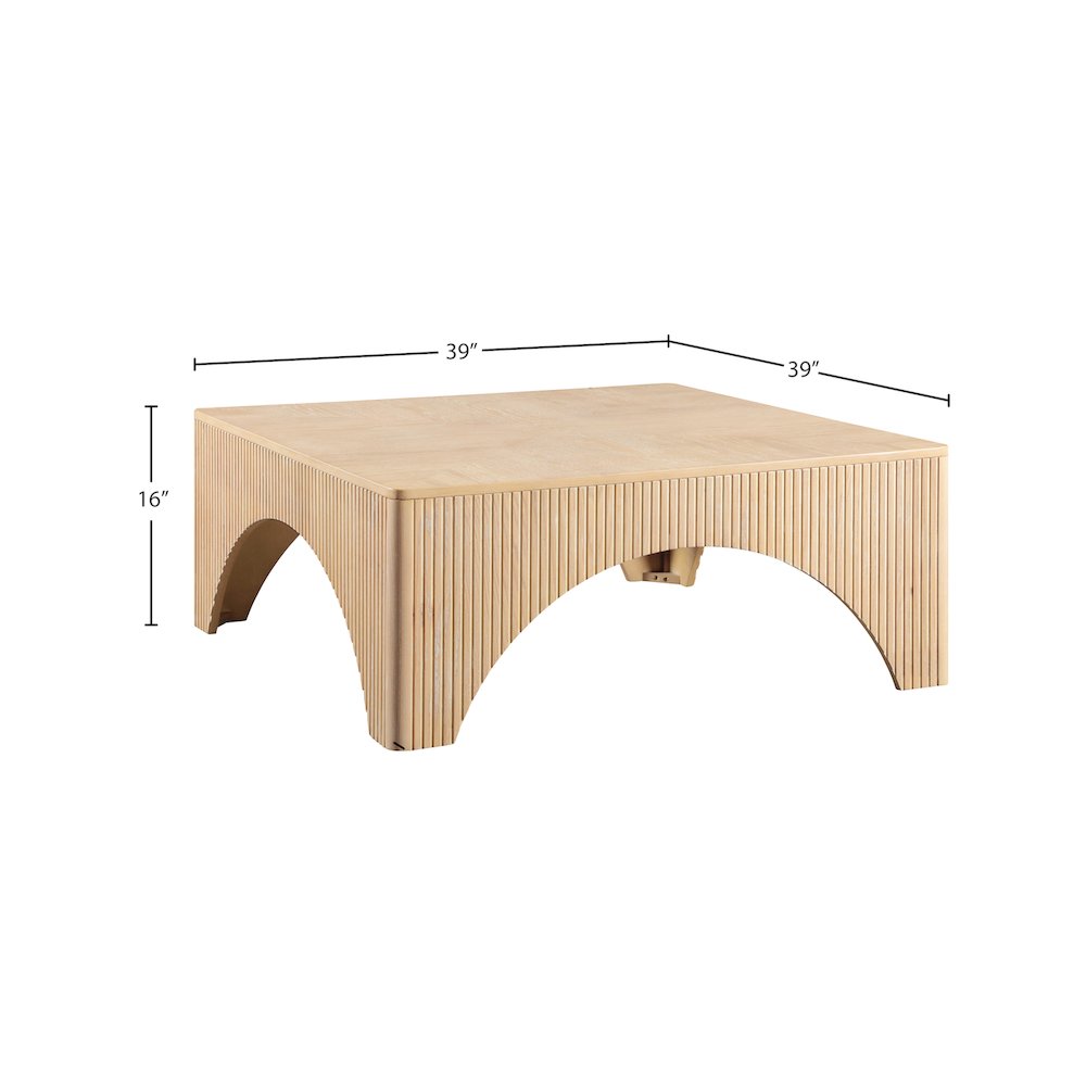 Eloise Natural Oak Veneer Coffee Table. Picture 5