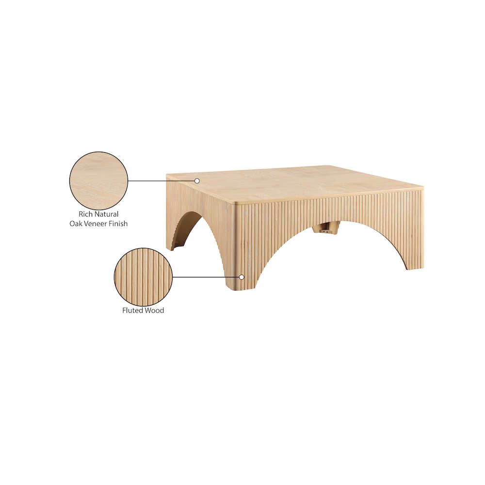 Eloise Natural Oak Veneer Coffee Table. Picture 6