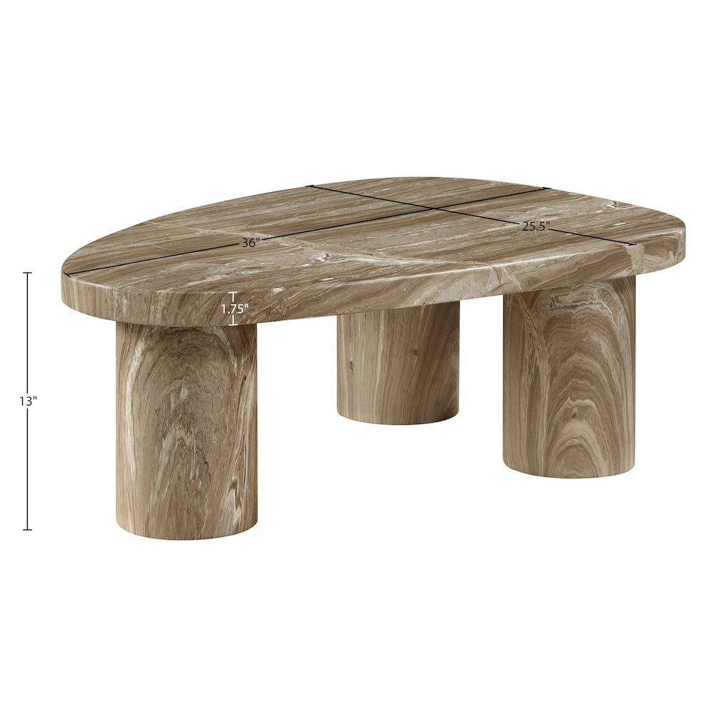 Teramo Beige Concrete Indoor/Outdoor Coffee Table. Picture 9