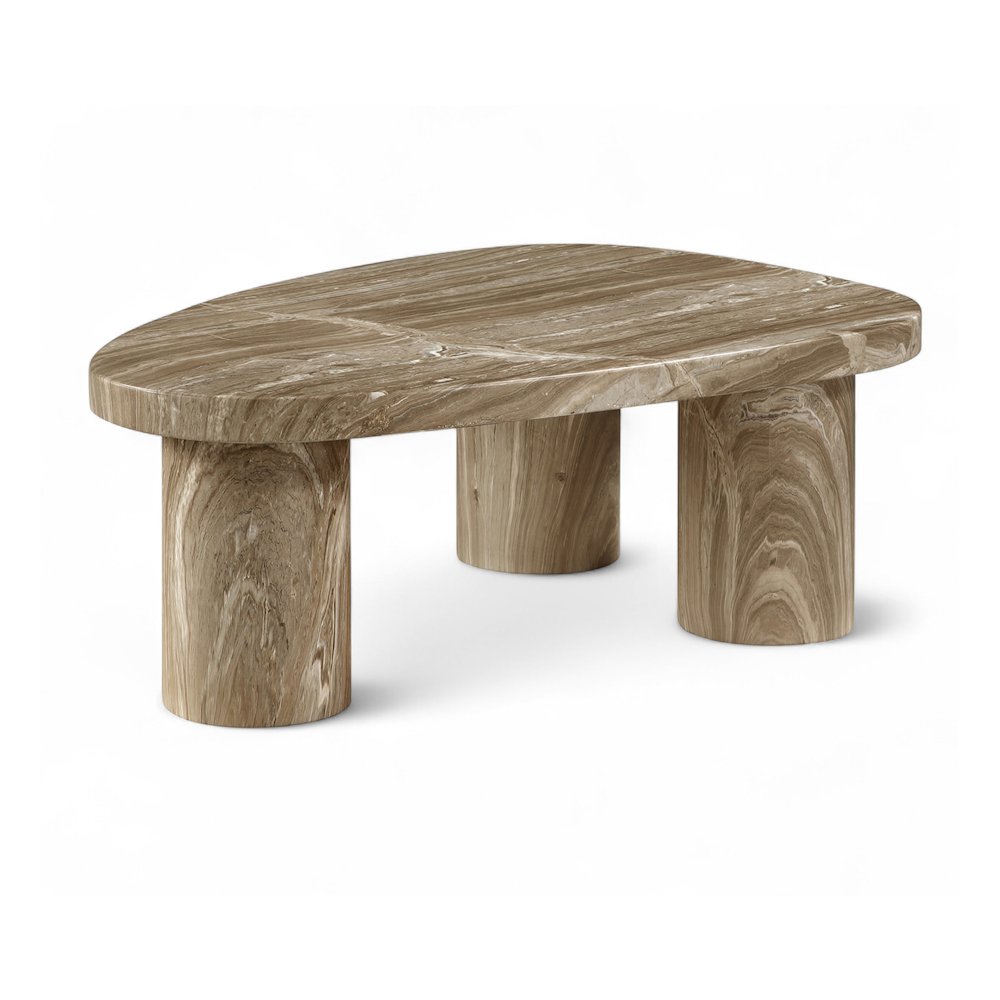 Teramo Beige Concrete Indoor/Outdoor Coffee Table. Picture 1