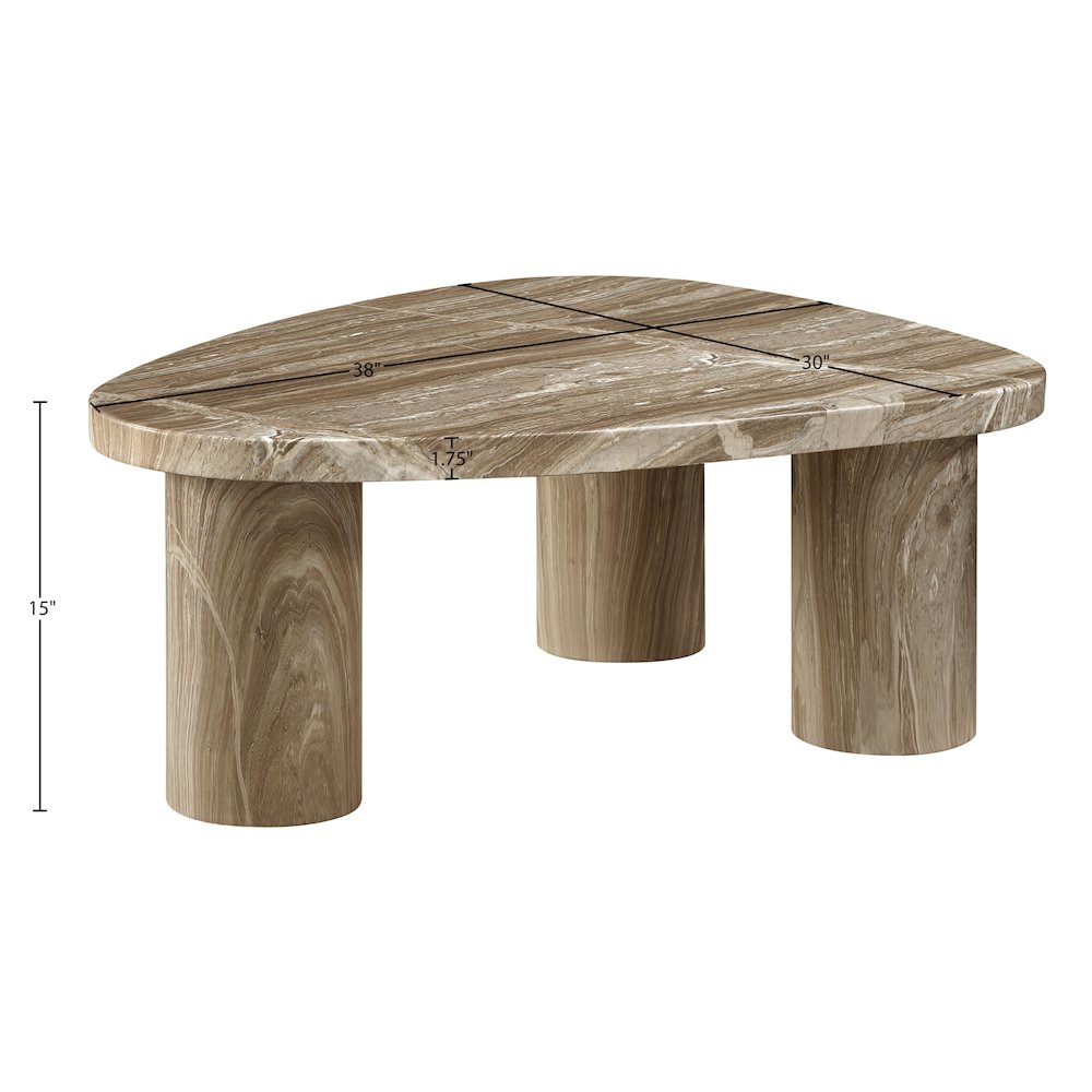 Teramo Beige Concrete Indoor/Outdoor Coffee Table. Picture 9