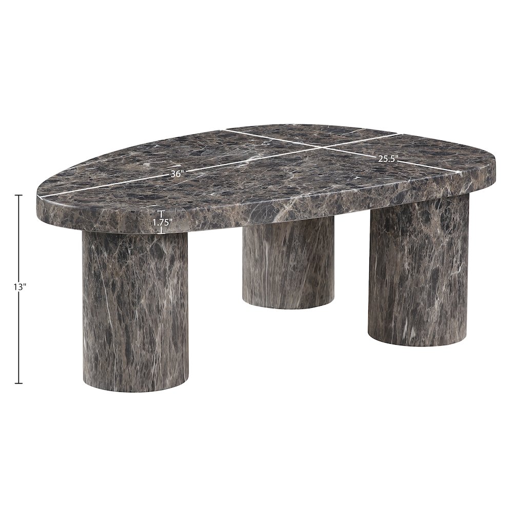 Teramo Brown Concrete Indoor/Outdoor Coffee Table. Picture 9