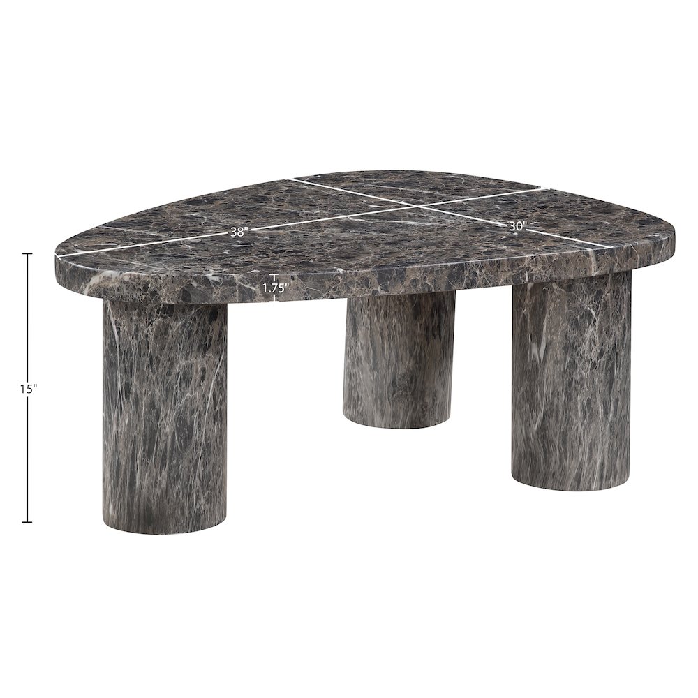 Teramo Brown Concrete Indoor/Outdoor Coffee Table. Picture 9
