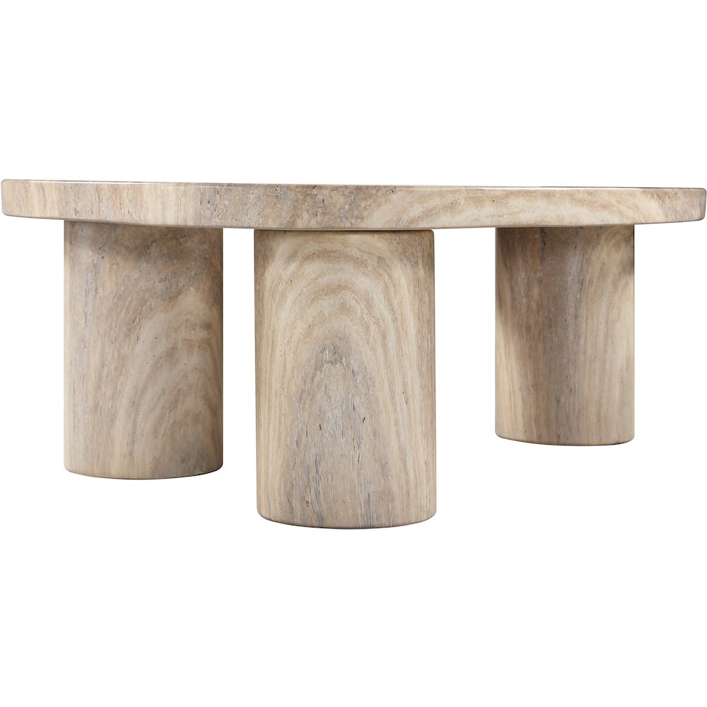 Teramo Travertine Concrete Indoor/Outdoor Coffee Table. Picture 3