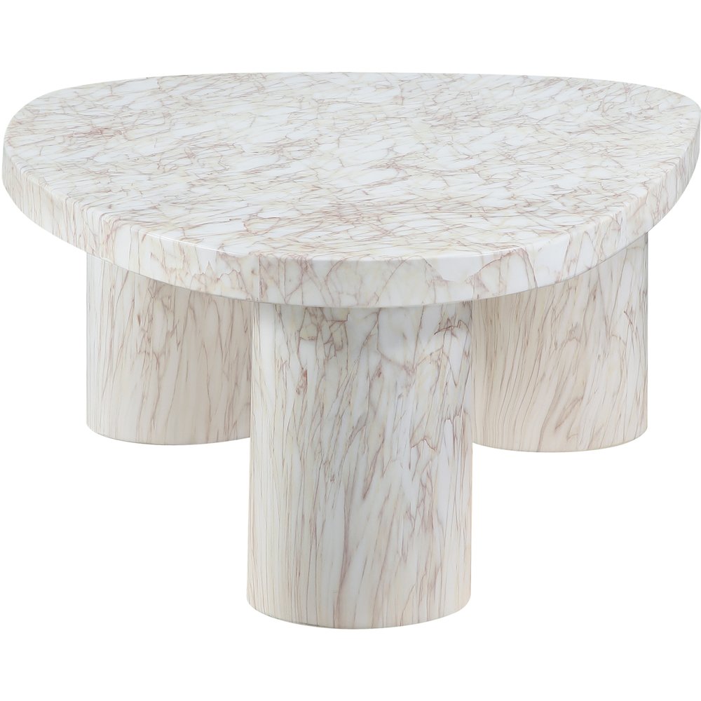 Teramo White Concrete Indoor/Outdoor Coffee Table. Picture 3