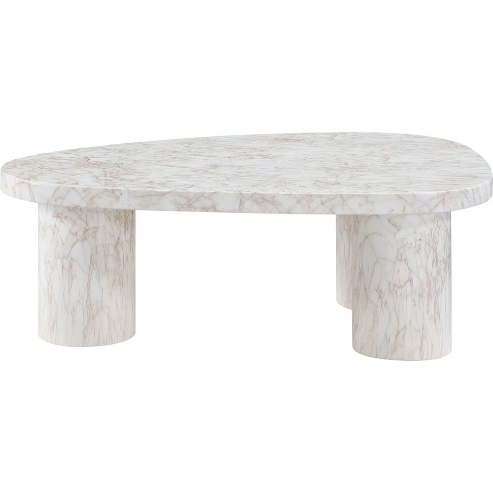 Teramo White Concrete Indoor/Outdoor Coffee Table. Picture 4