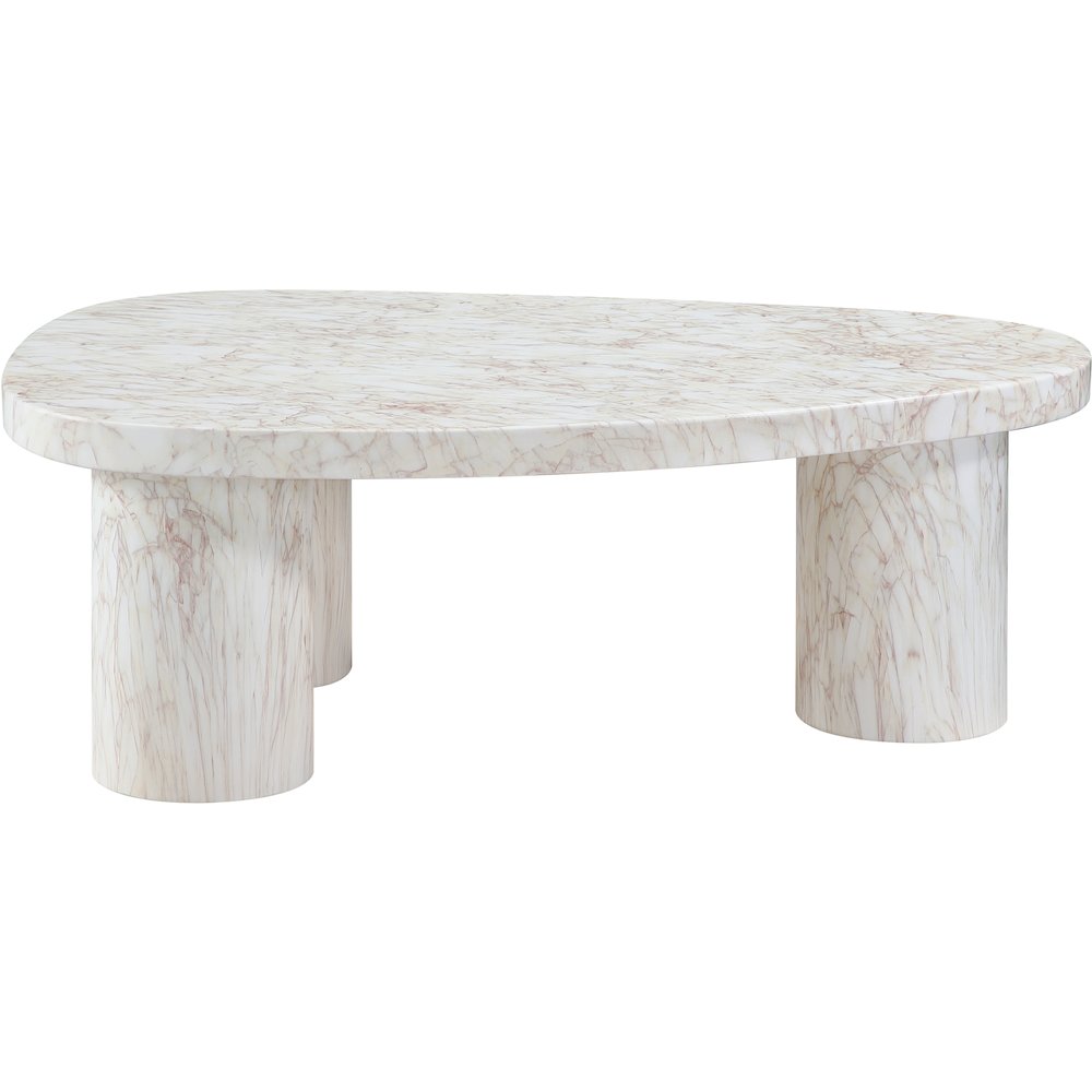 Teramo White Concrete Indoor/Outdoor Coffee Table. Picture 5