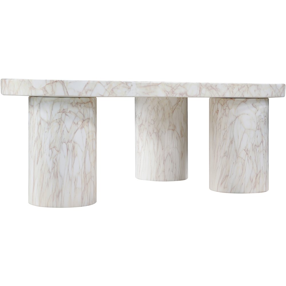 Teramo White Concrete Indoor/Outdoor Coffee Table. Picture 6